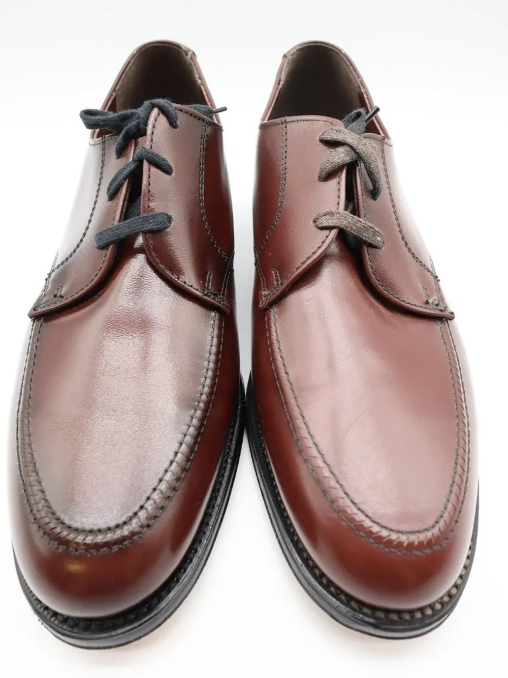 Nunn Bush Bristol Derby Dress Shoes Mens 10 D Mahogany Leather NOS